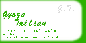 gyozo tallian business card